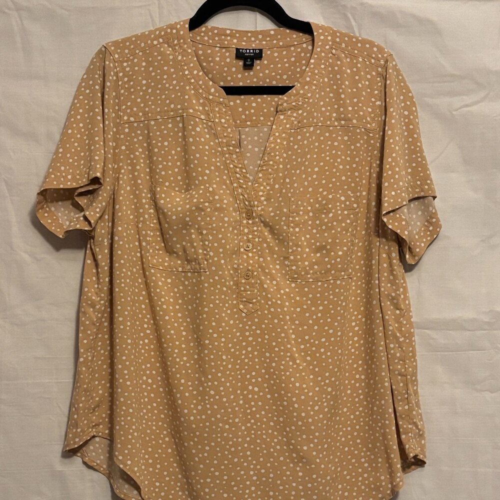 Torrid Harper Challis Short Sleeve Blouse Sz 0